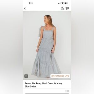 Striped Black and White Maxi Dress